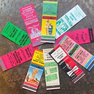 Vintage Matchbook Cover Collection- Lot of Ten Advertisements Memorabilia